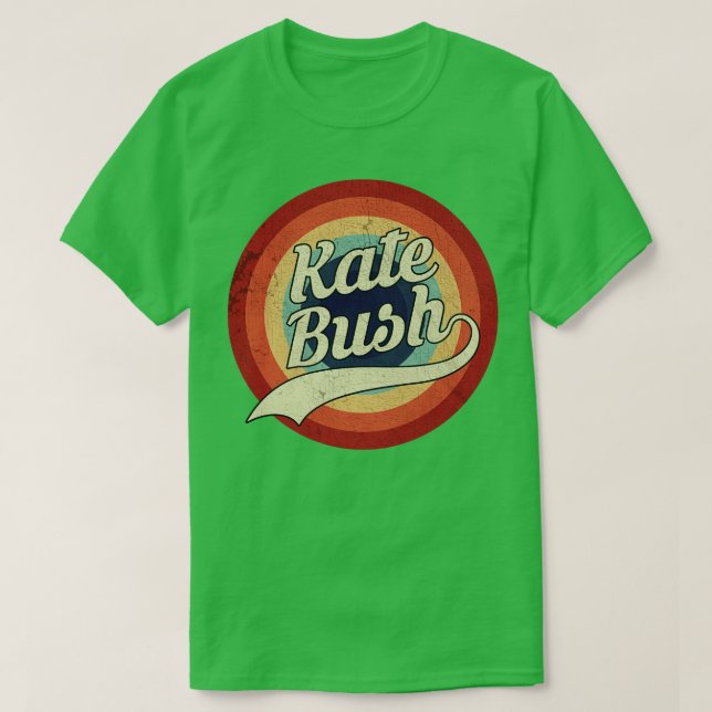 Kate Bush Retro Circle Vintage T-Shirt (Design Front)
