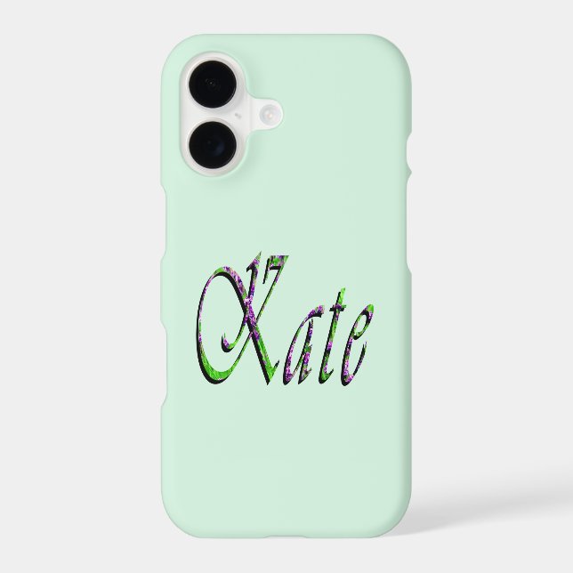 "Kate" Floral Lavender Kate Name, Case-Mate iPhone Case (Back)
