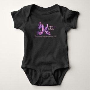 Kate girls name & meaning K monogram baby romper