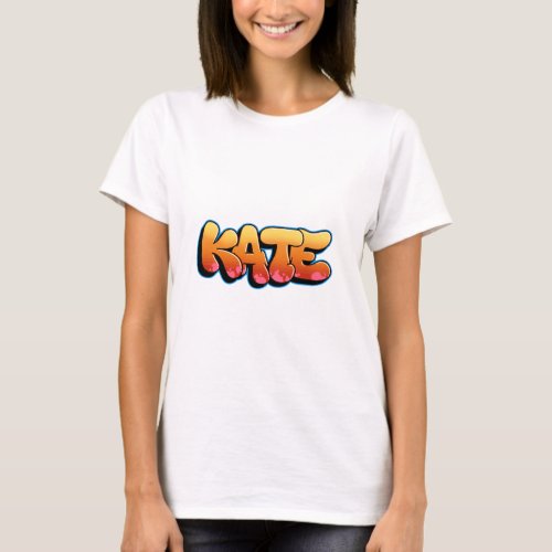 Kate Graffiti Style Merch Custom Name Kate T_Shirt