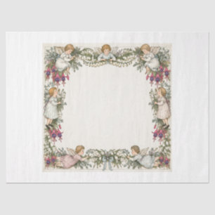 Kate Greenaway Angels Fuchsia Garland Decoupage   Tissue Paper