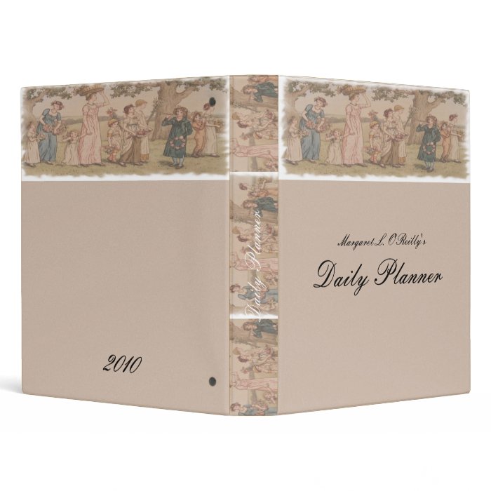Kate Greenaway Daily Planner w/Matching Pages Vinyl Binder