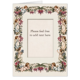 Kate Greenaway Fuchsia Angels Card