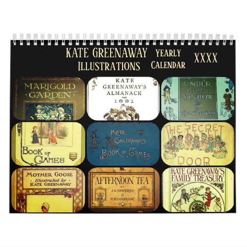 Kate Greenaway Illustrations Customize Year   Calendar