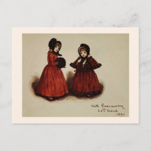 Kate Greenaway: Out for a walk Postcard