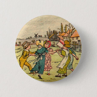Kate Greenaway Ring Around the Rosey Pinback Button