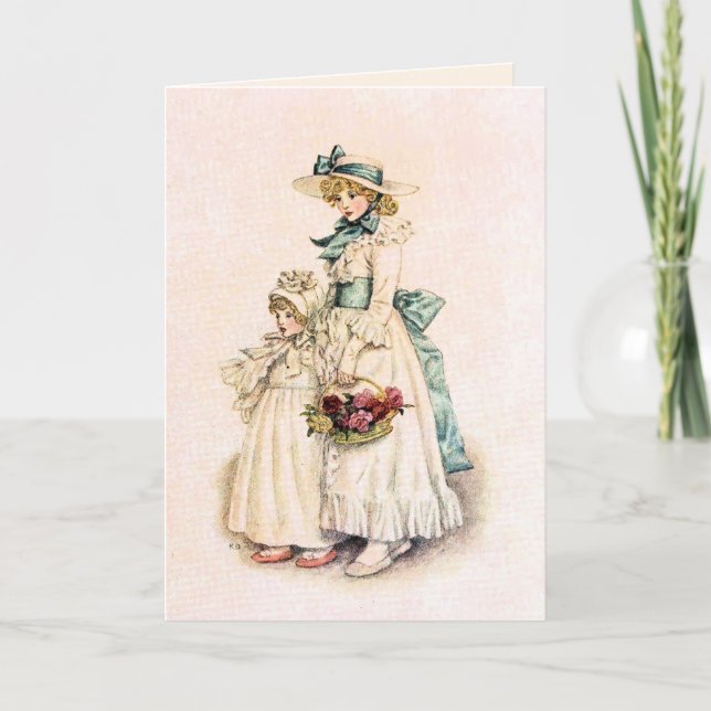 Kate Greenaway: Sisters Card (Front)