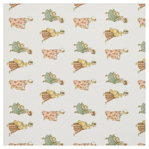 Kate Greenaway Victorian Girl Sister Fabric
