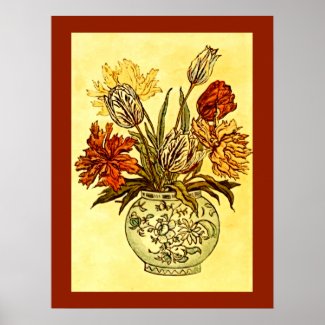 Kate Greenaway Victorian Vintage Bouquet Poster
