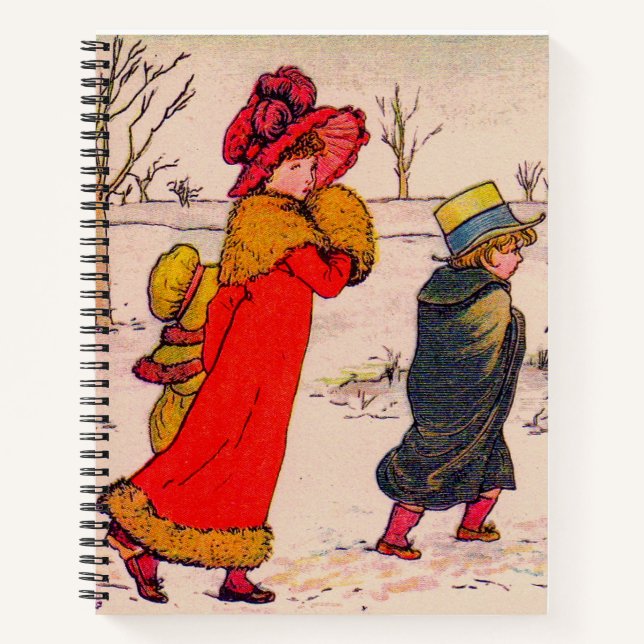 Kate Greenaway winter scene Notebook (Front)
