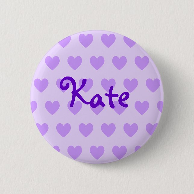 Kate in Purple Pinback Button (Front)