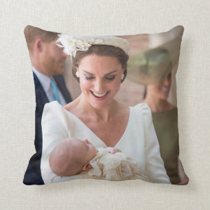 Kate Middleton and Prince Louis Throw Pillow