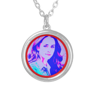 kate middleton create your own photo silver plated necklace