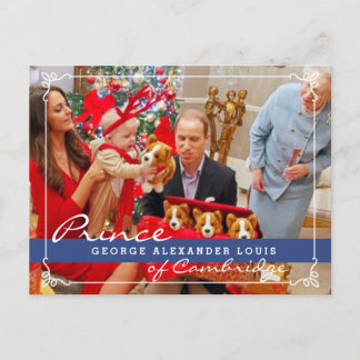 Kate Middleton Prince George Christmas Holiday Postcard