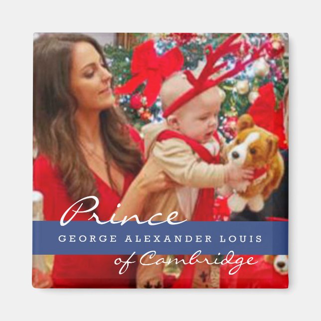 Kate Middleton Prince George Christmas Magnet (Front)