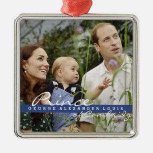 Kate Middleton Prince George Metal Ornament