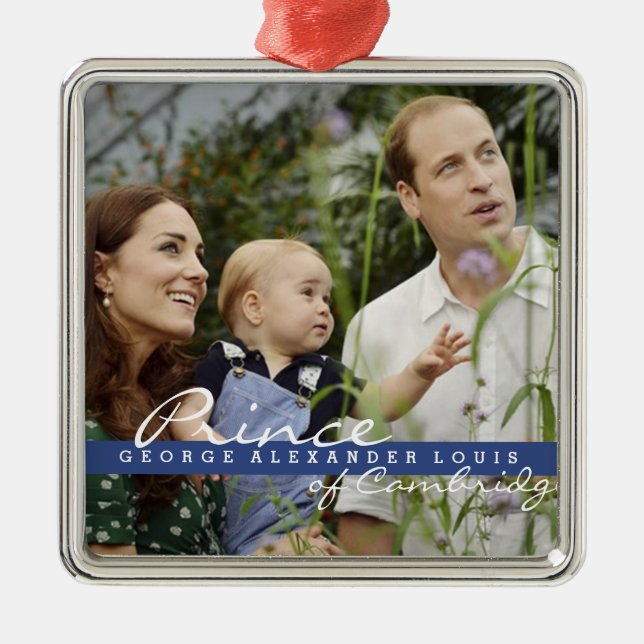 Kate Middleton Prince George Metal Ornament (Front)