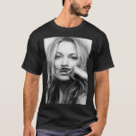 Kate Moss, Mustache, Black and White Photograph Ac T-Shirt