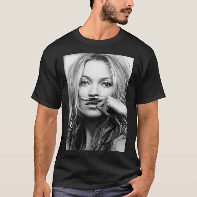 T shirt kate store moss moustache