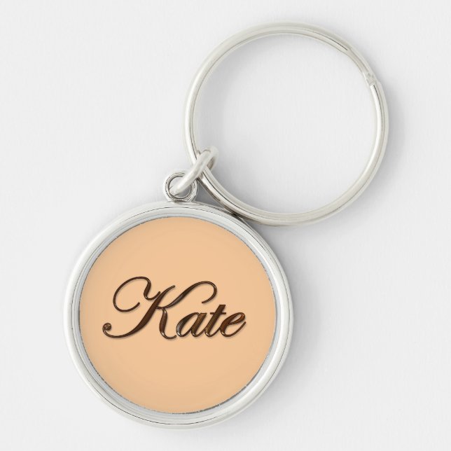KATE Name-Branded Gift Key-chain or Zipper-pull Keychain (Front)