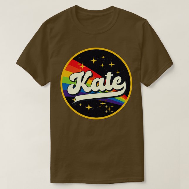 Kate Rainbow In Space Vintage Style T-Shirt (Design Front)
