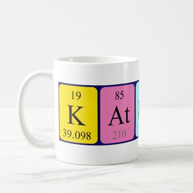 Katerina periodic table name mug (Left)