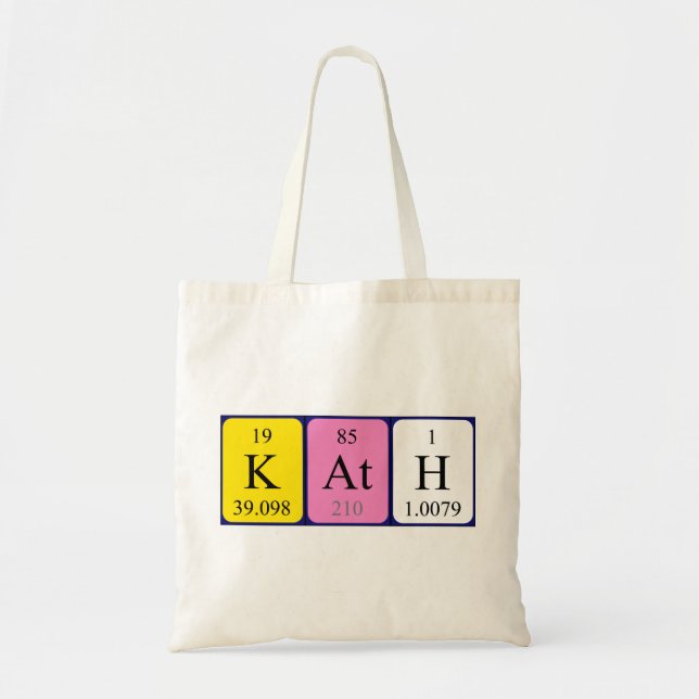Kath periodic table name tote bag (Front)