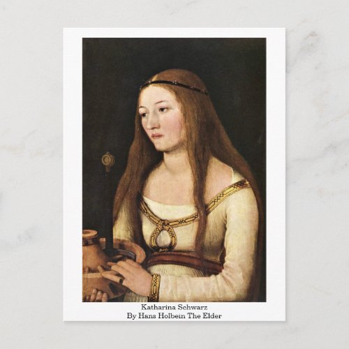 Katharina Schwarz By Hans Holbein The Elder Postcard