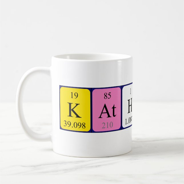 Katharine periodic table name mug (Left)