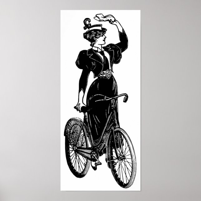 Katherine, a Vintage Cyclist Poster (Front)