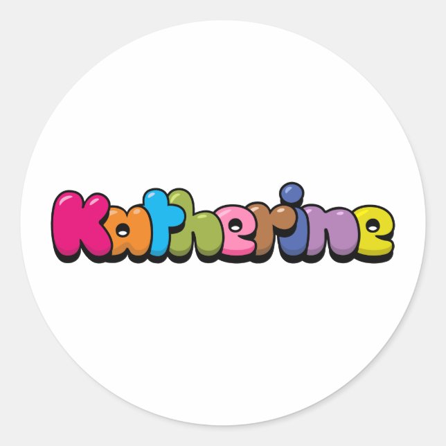 Katherine Classic Round Sticker (Front)