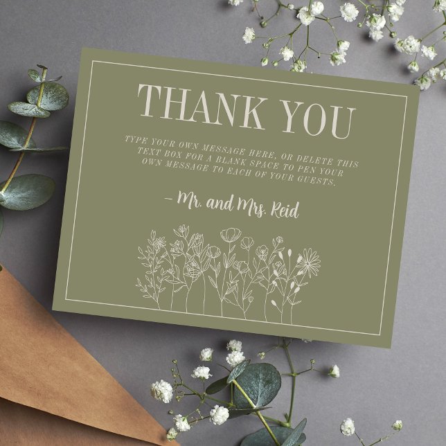 Katherine | Curated Colors | Wedding Thank You Card (Creator Uploaded)