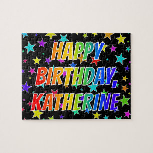 "KATHERINE" First Name, Fun "HAPPY BIRTHDAY" Jigsaw Puzzle