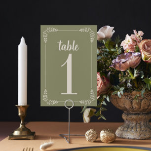 Katherine Frame Curated Colors Wedding Table Number