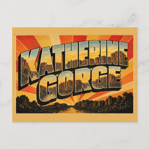 Katherine Gorge NT Australia Red Sandstone Canyon Postcard