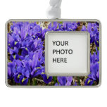 Katherine Hodgkin Irises Purple Spring Floral Christmas Ornament