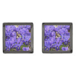 Katherine Hodgkin Irises Purple Spring Floral Cufflinks