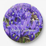 Katherine Hodgkin Irises Purple Spring Floral Paper Plates