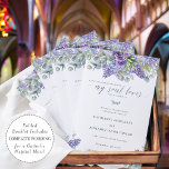 Katherine Lavender Catholic Wedding Mass Program<br><div class="desc">This folded, Catholic wedding program provides a text template for a a full nuptial mass ceremony. It features watercolor flowers, succulents and eucalyptus leaves in beautiful shades of purple, lavender and green and a meaningful Bible verse (Song of Solomon 3:4 - "I have found the one whom my soul loves")....</div>