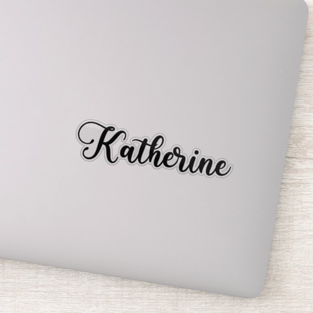 Katherine Name - Handwritten Calligraphy Sticker (Detail)