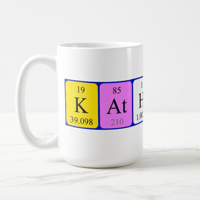 Katherine periodic table name mug (Left)