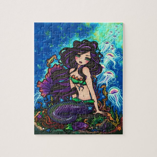 "Kathleen" Mermaid Jellyfish Puzzle (Vertical)