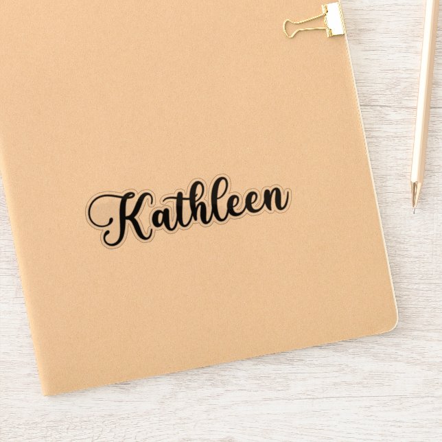 Kathleen Name - Handwritten Calligraphy Sticker | Zazzle