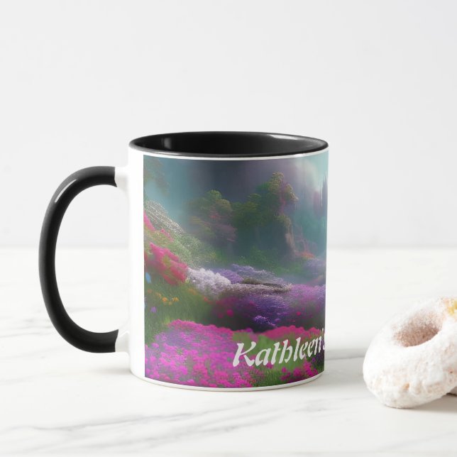 Kathleen's Morning Tea Personalized Customizable Mug (With Donut)