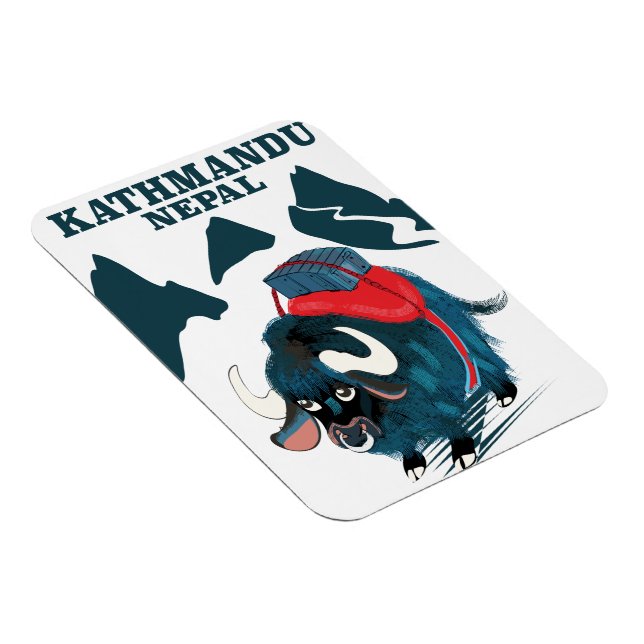 Kathmandu Nepal Travel poster Magnet (Right Side)