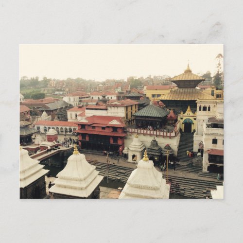 Kathmandu Rooftops Temple Nepal Postcard