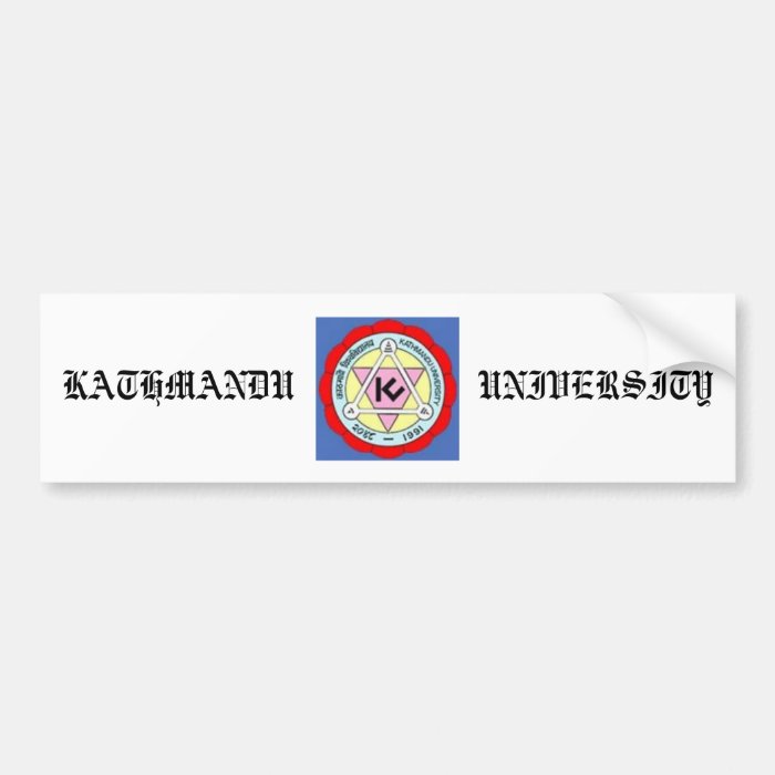 KATHMANDU UNIVERSITY BUMPER STICKER