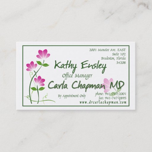 Customizable Kathy Card with Fax # Business Card Templates