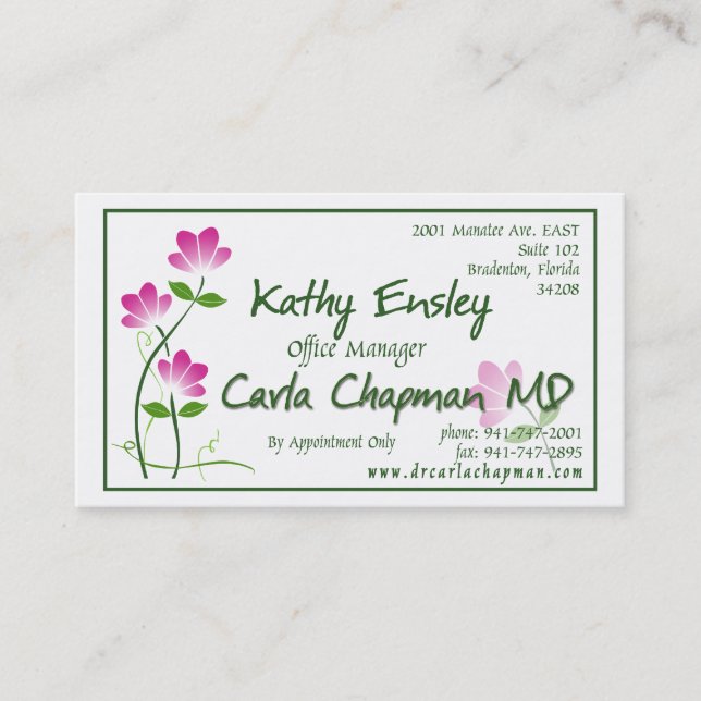 Kathy Card with Fax # (Front)
