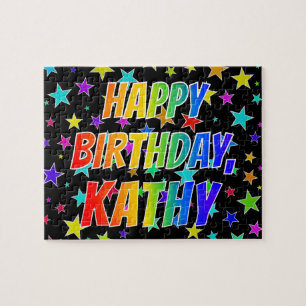 "KATHY" First Name, Fun "HAPPY BIRTHDAY" Jigsaw Puzzle